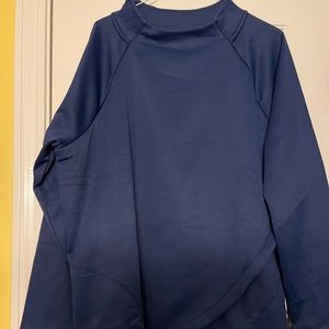 New ladies XXL Xersion navy blue quick dri fleece lined top